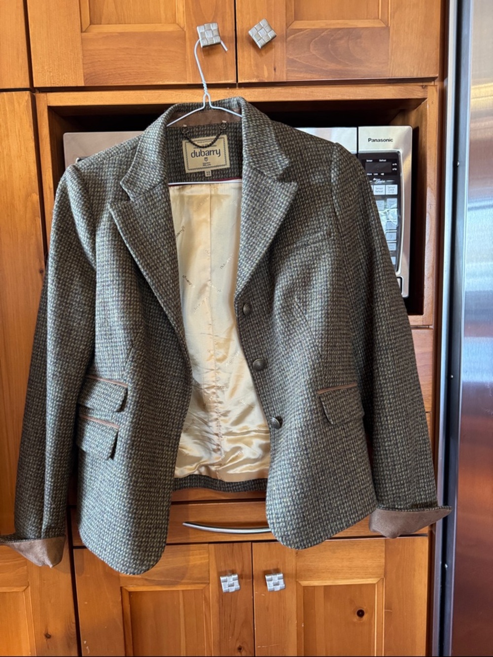 Dubarry of Ireland Tweed Jacket in Olive Green and Brown